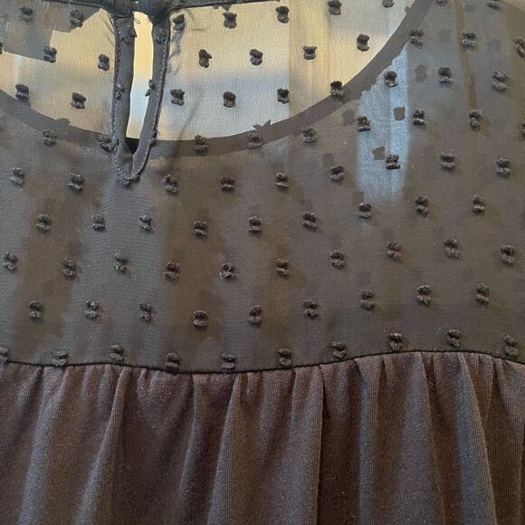 Boden black sheer sleeve top Size 2 - Picture 3 of 7